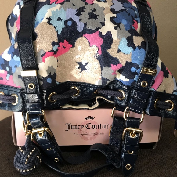 Juicy Couture vintage vegan floral tote w/ sequins - Picture 9 of 10